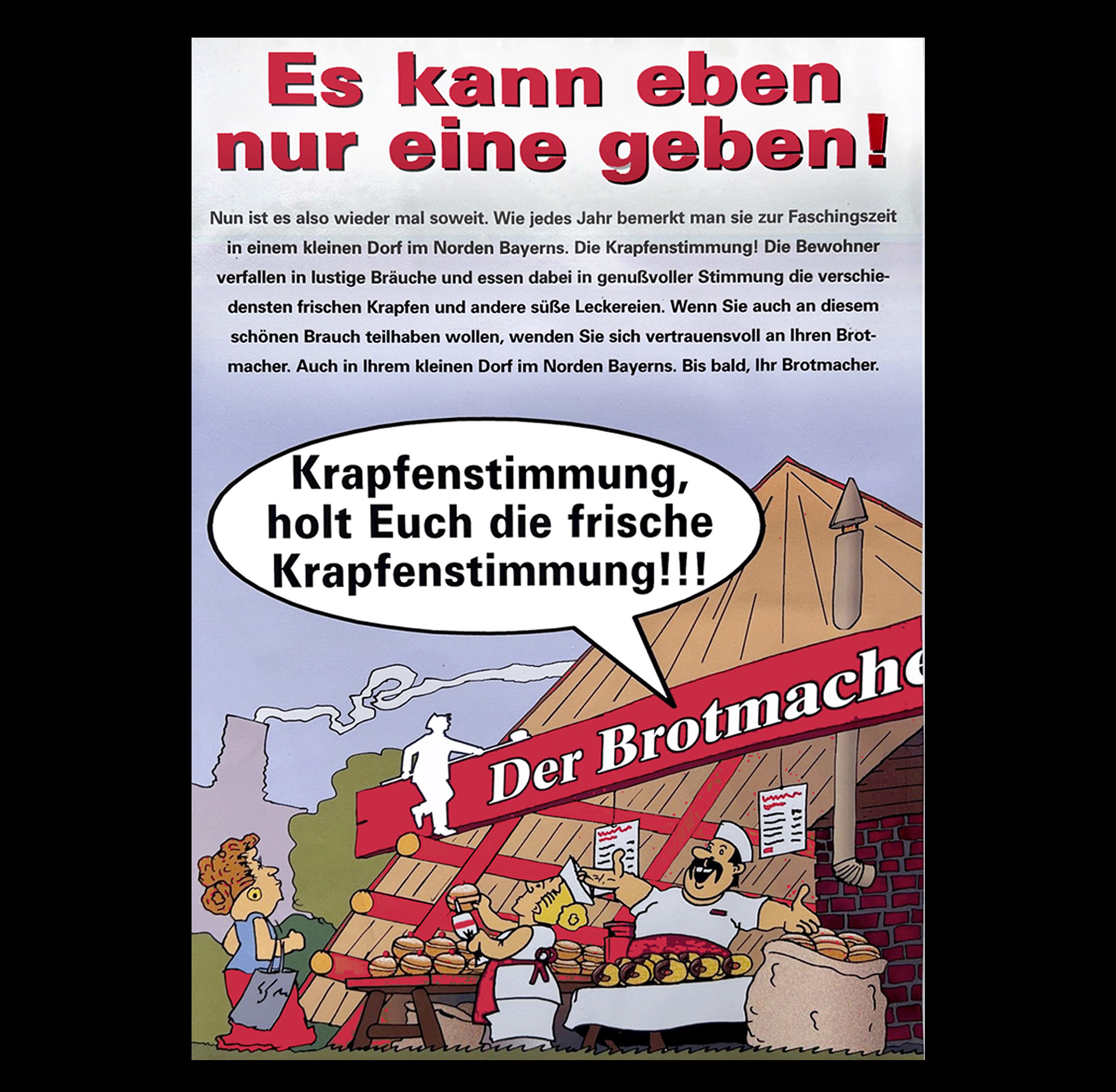 Illustration und TZ-Anzeigen für den Brotmacher